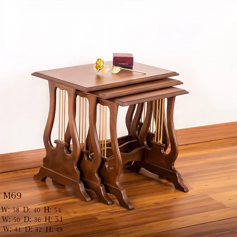 میز عسلی   سه تیکه طرح گیتار با کد M69